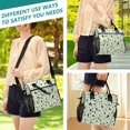 thumbnail image 5 of FORMRS Insulated Lunch Bag Unisex Large Capacity with Shoulder Strap, Green Triangles Pattern, 5 of 6