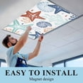 thumbnail image 6 of Teal Blue Brown Starfish Coastal Fluorescent Light Covers, Summer Beach Nautical Coral Sea Magnetic Light Covers for Ceiling Lights, Fluorescent Ceiling Shade for Classroom Office 4x2Ft x 1PCS, 6 of 8