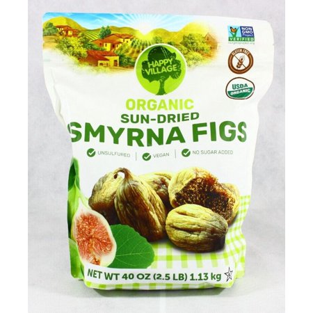 Happy Village Organic Sun Dried Smyrna Figs 40 oz