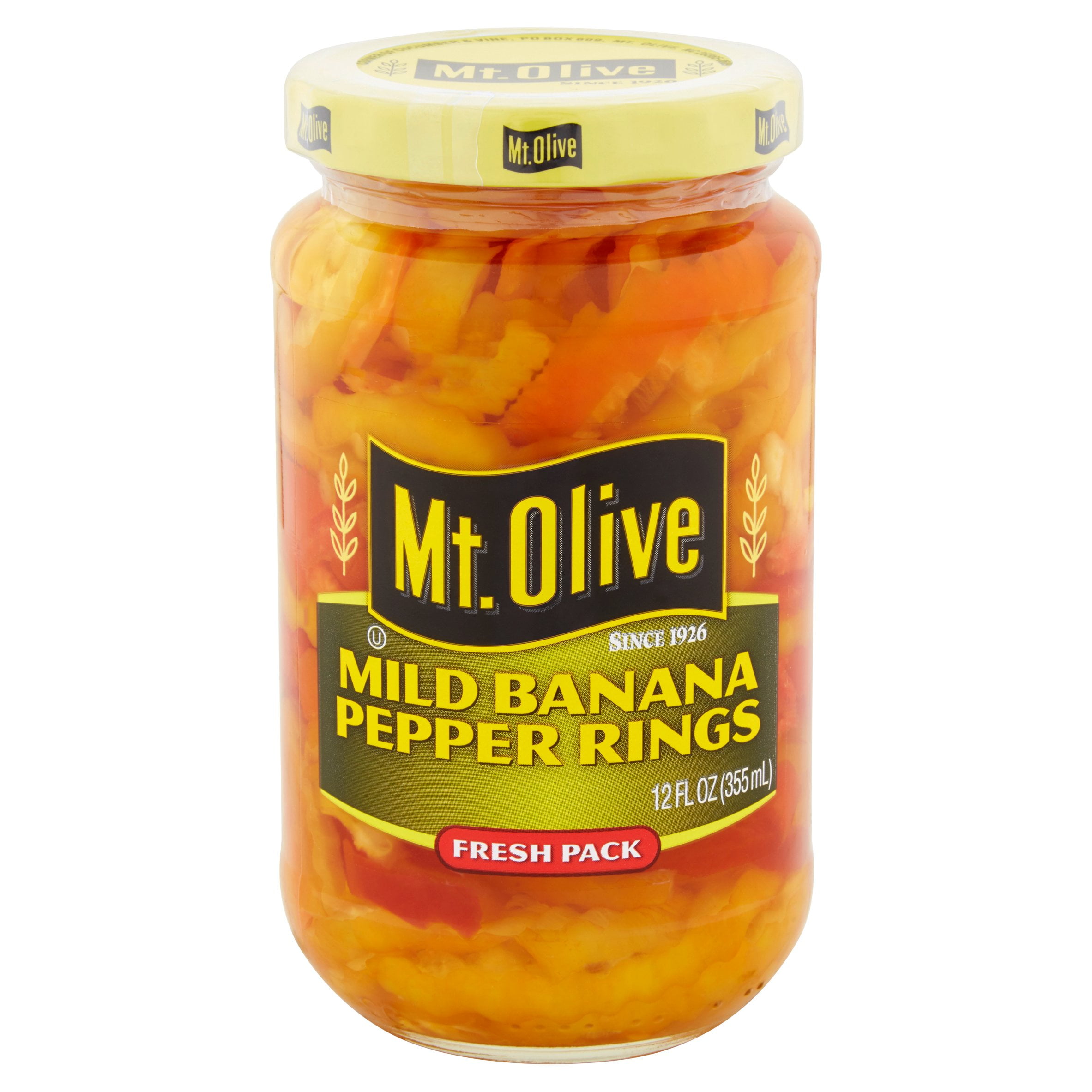 Mt. Olive Mild Banana Fresh Pack Pepper Rings, 12 Oz