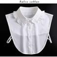 thumbnail image 6 of LoudSung False Collar Detachable Half Shirt Blouse Fake Collar Double Layer Ruffle Dickey Elegant for Women Girls, 6 of 7