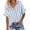 *Light Blue, variant on CENGNIAN No Boundaries Women's Button Down Striped Blouse,Ladies V-Neck Collared Tops,Short Sleeve Breathable Shirt For Women,Blue,Size XXL