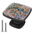 thumbnail image 1 of 4 Pcs Cabinet Handle Drawer Pulls Daisies Flowers Knobs with Screws Square Furniture Office Cabinet Knob Decoration, 1 of 7