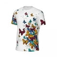thumbnail image 5 of T Shirt For Men Fly Away Butterfly Butterflies Freedom Harajuku Gym T-Shirts Short-Sleeve Breathable, 5 of 7