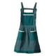 thumbnail image 1 of Delantal de cocina Soledad para mujer con dos bolsillos Verde oscuro, 1 of 9