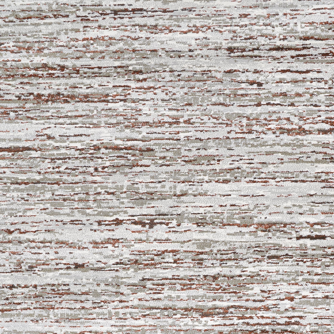 Couristan Sonnet Capillary 5'3" x 7'6" Grey and Chocolate Indoor Area Rug