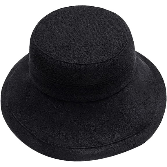 CoCopeaunts Bucket Hat for Women Vintage Wool Large Brim Face Covering Female Basin Hat Fashionable Men Outdoor Fisherman Hat
