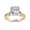 Rose Gold, variant on Infinity Hidden Halo Solitaire Engagement Ring for Women, 2.75 Carat (ctw) Princess and Round Cut Lab Grown Diamond Ring In 14K White Gold Over Sterling Silver F-G-H, SI Quality Ring Size-4