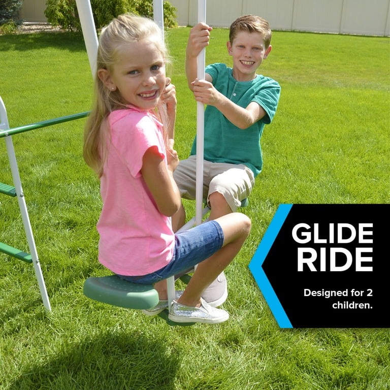 Sportspower Live Oak Metal Swing Set with 6 Heavy Duty Double