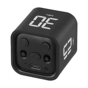 Aoqianlan Gravity Sensor Flip Cube Timer Efficient Power Usage Adjustable Volume Black