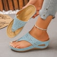 thumbnail image 6 of Dakaela Orthopedic Sandals for Women 2026 Wide Width Summer Slip on Beach Flip Flops Arch Support Dressy Casual Wedge Walking Shoes Size 6-10 Sky Blue, 6 of 9