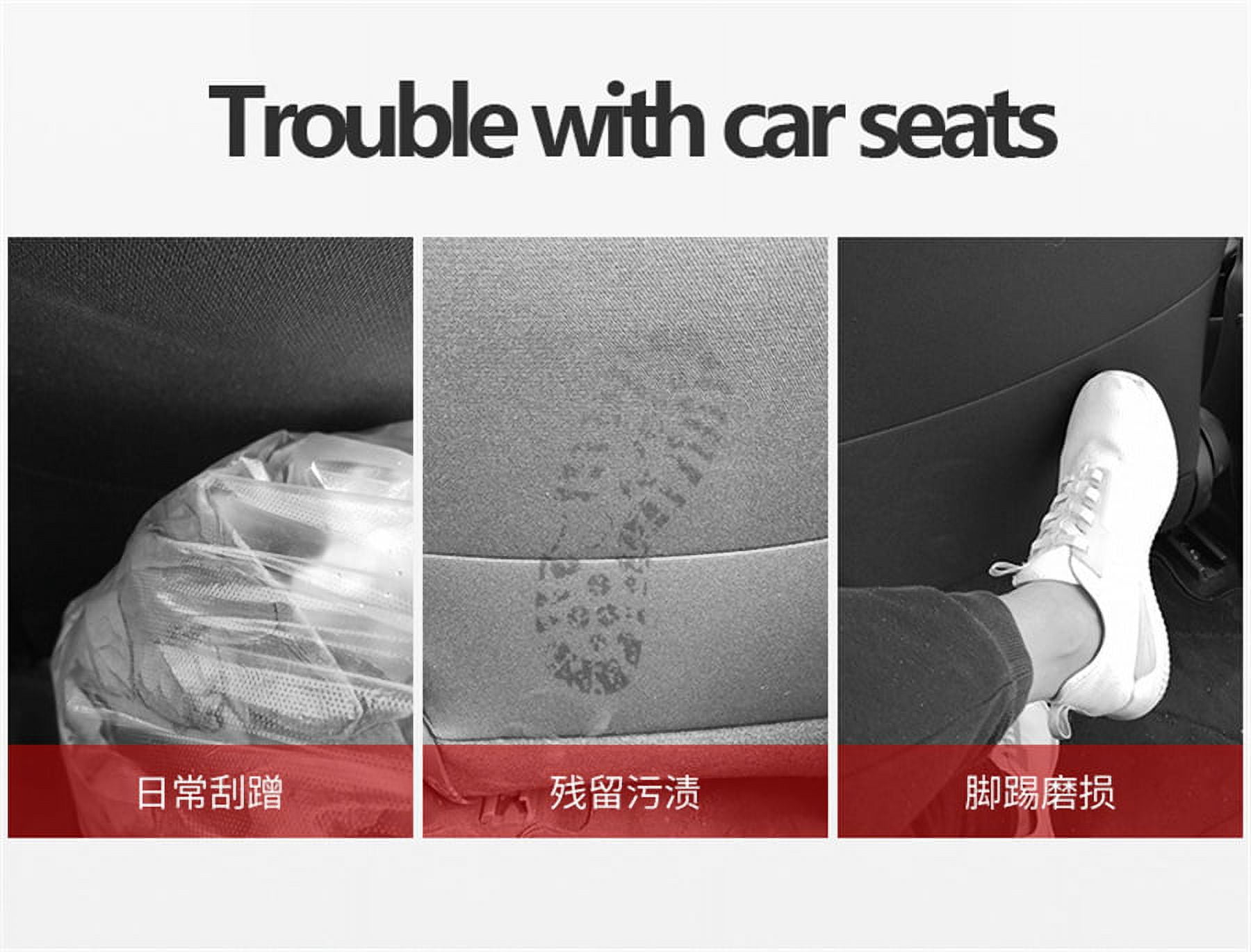 Phyun Car Anti Kick Pad Mat Seat Back Protector Cover For Children Kids Baby Pu Leather Car Seat Anti-Kick Protector Storage Mats