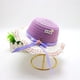 thumbnail image 1 of gorro niña Sombrero de paja ondulado para niña y bebé, sombrero de verano con cinta decorativa, para playa, de 1 a 8 años, 1 of 4
