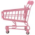 thumbnail image 1 of 1PC Mini Shopping Cart Trolly Desktop Storage Basket Holder Photo Props - Size S (Wheel Color Random), 1 of 5