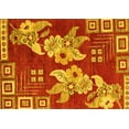 thumbnail image 1 of Ahgly Company Indoor Rectangle Abstract Yellow Modern Area Rugs, 2' x 3', 1 of 4