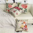 thumbnail image 5 of Funda de cojín con diseño de hojas de flamenco y árbol de flores, funda de almohada para sofá, hogar, sala de estar, dormitorio, decoración del hogar, 45x45cm, juego de 4, 5 of 5
