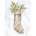 thumbnail image 2 of Talent, Kelley 14x18 Black Ornate Wood Framed with Double Matting Museum Art Print Titled - Christmas Knitted Stocking, 2 of 4