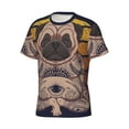 thumbnail image 5 of Qekee Pug dog Yoga Classic Fit T-Shirt Men's Shirt Men's Tight Short Sleeves for Exercise, Running, Mountaineering - Pug dog Yoga, 5 of 9