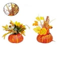 thumbnail image 3 of ColoMX 2 piezas de calabaza artificial hoja de arce decoración exquisita casa otoño accesorios decorativos (estilo aleatorio), 3 of 8