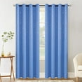 thumbnail image 2 of JeashCHAT Blackout Window Curtain Panel for Living Room Bedroom Window Decor, Thermal Insulated Grommet Curtains Light Blocking Drapes, 1 Panel, 63"x52", Sky Blue, 2 of 5