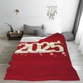 thumbnail image 6 of Throw Blanket for Couch Sofa and Bed, Happy New 2025 Year Super Soft Plush Throw Blanket, Fuzzy Cuteness Comfy Warm Washable Flannel Blanket & Throws for All Season 80"x60", 6 of 7