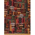 thumbnail image 2 of Library Books Book Stack Stacks Libraries Librarian Cotton Fabric Print D570.07, 2 of 4