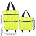 thumbnail image 2 of Wodellrrea Foldable Wheeled Shopping Cart, Expandable Utility Cart, Fabric, Yellow, 2 of 7
