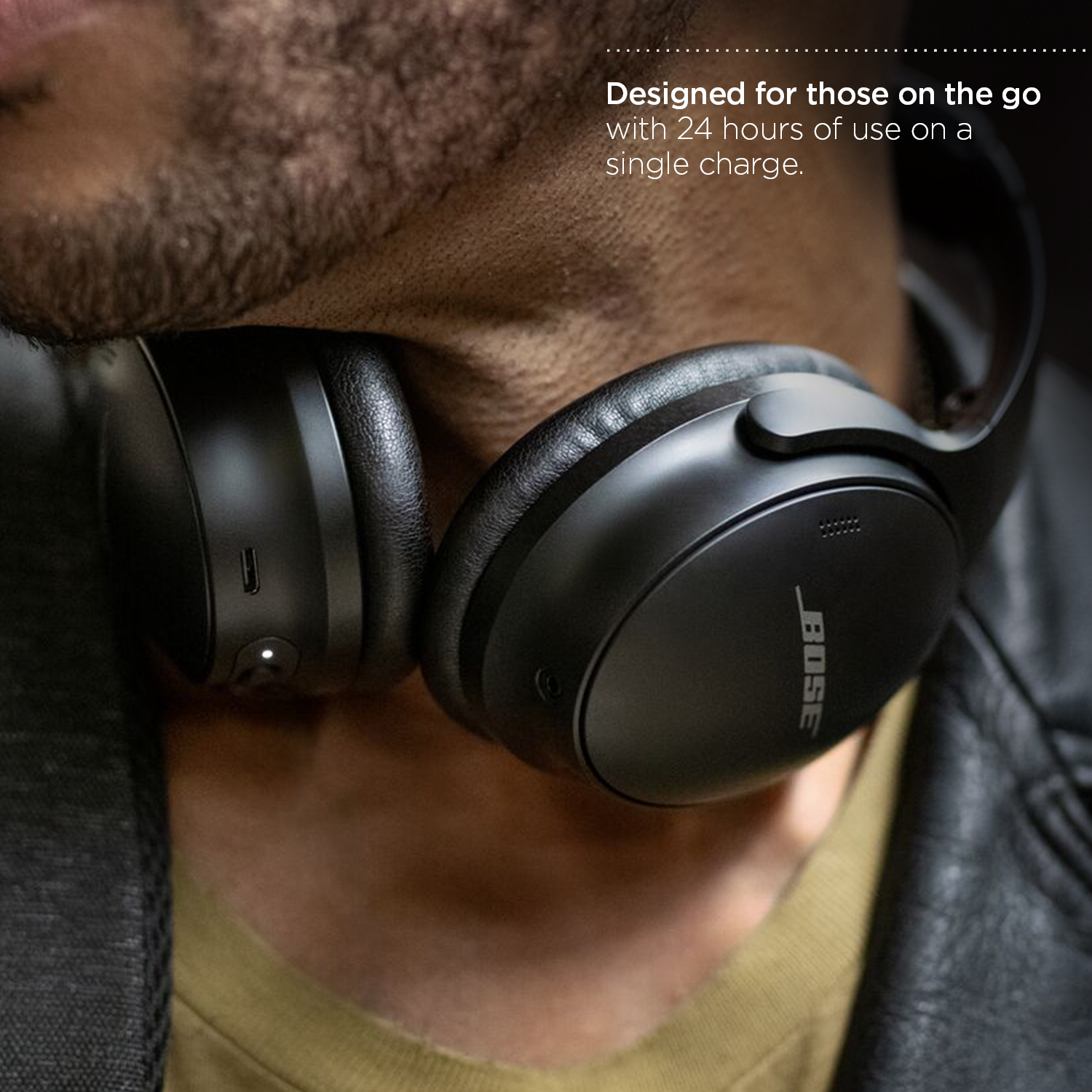 Bose QuietComfort 45 Headphones Noise Cancelling Over-Ear Wireless Bluetooth Earphones, Black - image 6 of 11