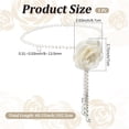 thumbnail image 2 of Pearl Flower Belt Beaded Waist Chain Adjustable Women Dress Pendant Body Chain White Pearls Flowers Waist Belt Waistband Body Jewelry Accessory, 2 of 7