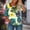 A84 Army Green, variant on Bohemian Floral Print Blouse for Women V Neck Ruffle Short Sleeve Pleated Front Tunic Top Elegant Lightweight Breathable Summer Vacation Shirt