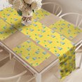 thumbnail image 2 of Ambesonne Hippo Table Runner & Placemats, Little Smiling Hippo, Placemat 4 pcs + Runner 12"x72", Pale Sage Green Teal, 2 of 2