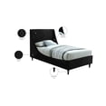 thumbnail image 2 of Meridian Furniture Eva Black Velvet Upholstered Twin Bed, 2 of 8