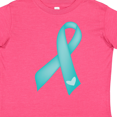 thumbnail image 4 of Inktastic Teal Awareness Ribbon Girls Toddler T-Shirt, 4 of 5