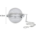 thumbnail image 2 of ZHAOCHENG piezas: infusor de té de acero inoxidable, colador de té, bola de té de 4,5 cm, filtro de té con cadena para tazas y teteras de té suelto (tamaño de bola), infusor de té, 2 of 5