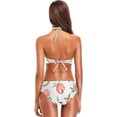 thumbnail image 5 of Dreamtimes Peach Painted Fruit Swimsuits Padded Bikini Sets Sexy Swimwear for Women, Medium, 5 of 7