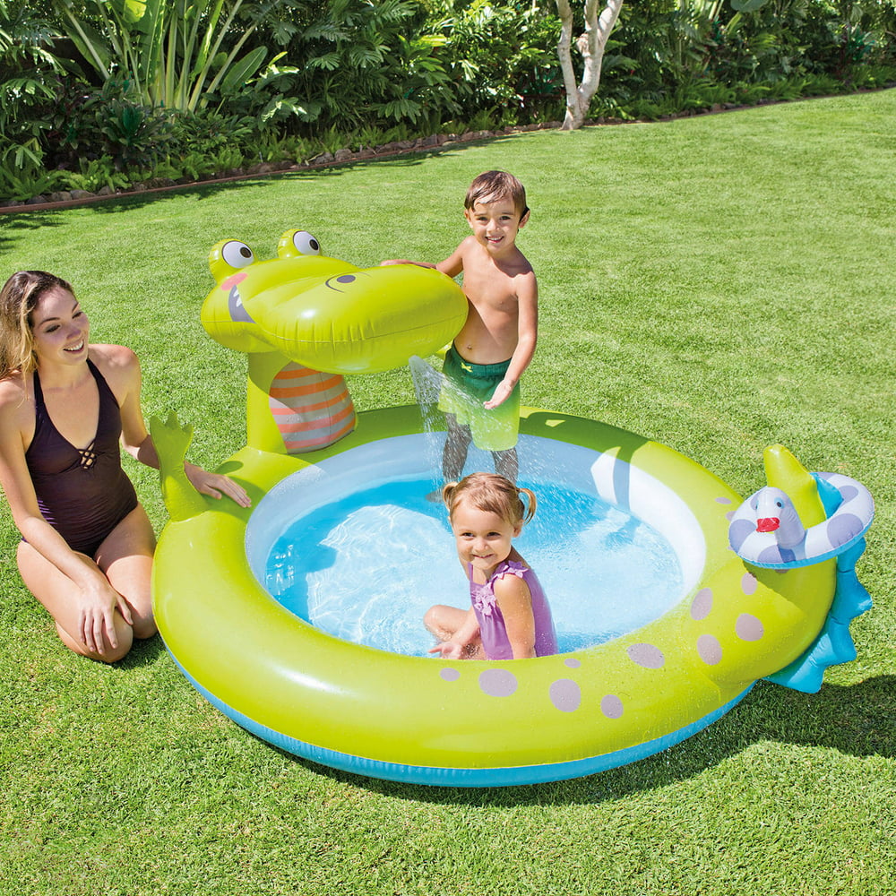 Intex Inflatable Gator Spray Pool, 78" x 63" x 36
