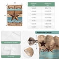 thumbnail image 6 of Western Texas Star Retro Tie Up Curtains for Windows, Adjustable Balloon Window Shades, Country Farmhouse Light Blue Brown Wooden Kitchen Window Treatments Farmhouse Short Curtains 42"x45", 6 of 8