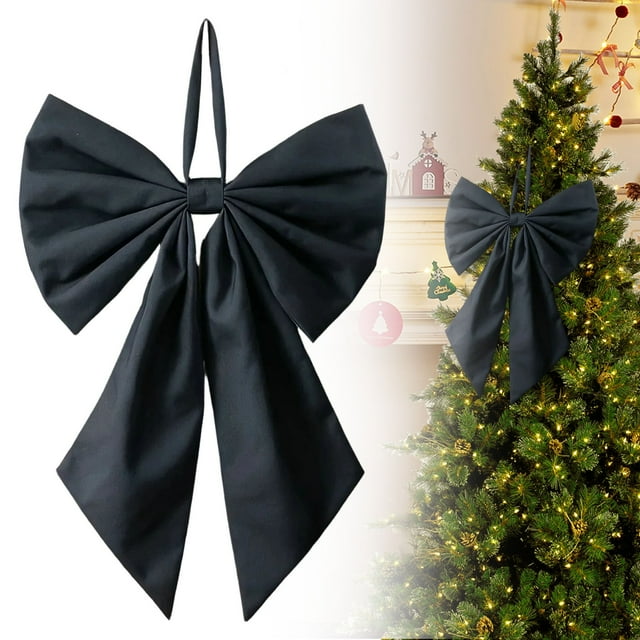 ZTTD Christmas Tree Topper Bow 7 x 10 Inch, Large Bows Christmas Decorations, Velvet Bow Christmas Wreath for Home Wreath Wall Backdrop Birthday Wedding Party Decor