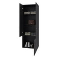 thumbnail image 4 of Nmkwnr Wood Wardrobe with 4 Shelves, 3 Doors Storage Cabinet for Living Room, Bedroom, Dark Brown, 4 of 6