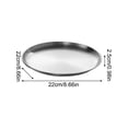 thumbnail image 3 of Thickened Stainless Steel Flat Pet Dish for Flat-Faced Cats and Small Dogs – Anti-Slip Shallow Feeding Plate for Kittens,Easy to Clean Metal Tray,Size XL, 3 of 5