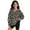 Gray Leopard Print, variant on COEQINE Girls Quarter Zip Sweatshirt Pullover, Loose Fit Long Sleeve Fall Tops with Collar, Soft Polyester Fashion Top for Ages 5-6 Machine Washable, Gray Leopard Print