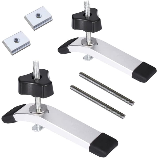 Almohadillas de sujeción que no dejan marcas, perillas de diseño ergonómico para una capacidad de sujeción de alta tensión, construcción de aluminio, acción de sujeción del sistema de riel en T