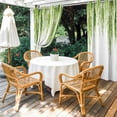 thumbnail image 4 of Outdoor Curtains for Patio Waterproof, Green Outdoor Privacy Panels Grommet, Summer Botanical Leaves Watercolor Blackout Outside Curtains for Porch/Cabana/Pergola/Gazebo 54"x84", 1 Panel, 4 of 8