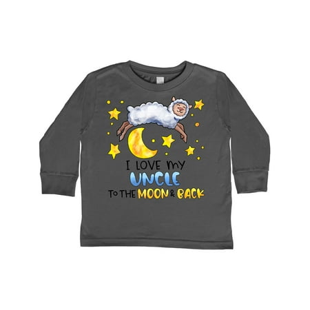 

Inktastic I Love my Uncle to the Moon and Back Cute Sheep Gift Toddler Boy or Toddler Girl Long Sleeve T-Shirt