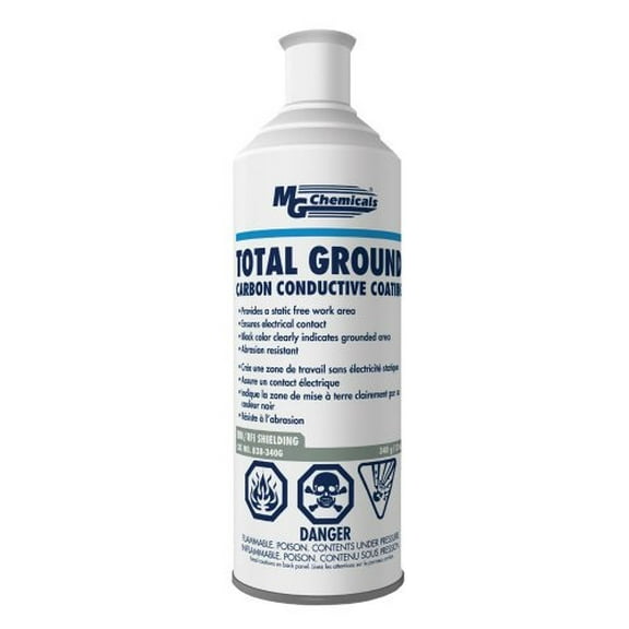 MG Chemicals Total Ground Carbon Conductive Coating, 340 g (12 Oz) Aerosol Can, Dark Grey