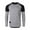 239 H.Grey / Black, variant on ZIMEGO Men's Casual Color Block Long Sleeve Curved Hemline Athletic Activewear Hiphop Hipster Shirts