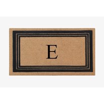 A1HC Natural Coir Monogrammed Entrance Door Mats, Durable Large Outdoor Rug, Non-Slip, Flock Doormat, Thin-Profile Heavy Duty Door Mat, Indoor Outdoor Front Door, High Traffic Areas, 24" X 39"