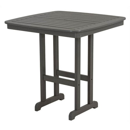 Nautical 42.5 in. Bar Table in Slate Gray