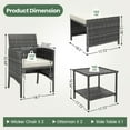 thumbnail image 6 of ELPOSUN 5-Piece Outdoor Rattan Patio Furniture Set, Conversation Chair with Side Table & Storage Ottoman for Small Balcony, Porch, Deck, Poolside, Black, 6 of 8