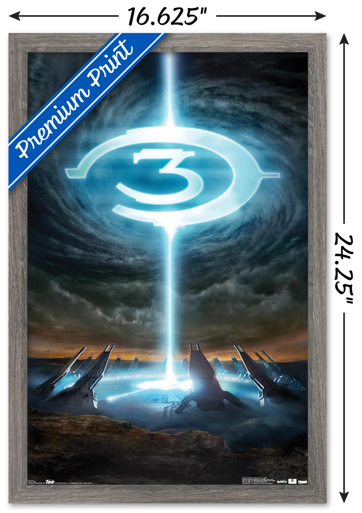 Halo 3 - Logo Wall Poster, 14.725" x 22.375", Framed